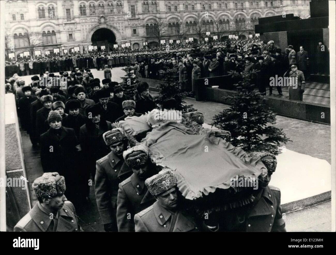 Mar. 15, 1985 - Les funérailles de Konstantin Tchernenko à Moscou Banque D'Images