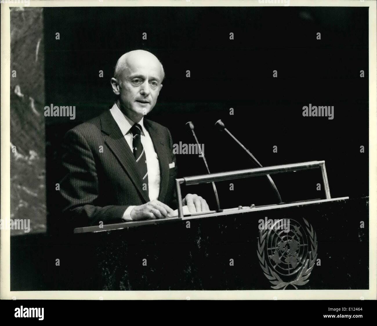 Septembre 09, 1984 - L'Assemblée générale des Nations Unies, qui a commencé sa 39e session ordinaire de l'après-midi du 18 septembre, Banque D'Images