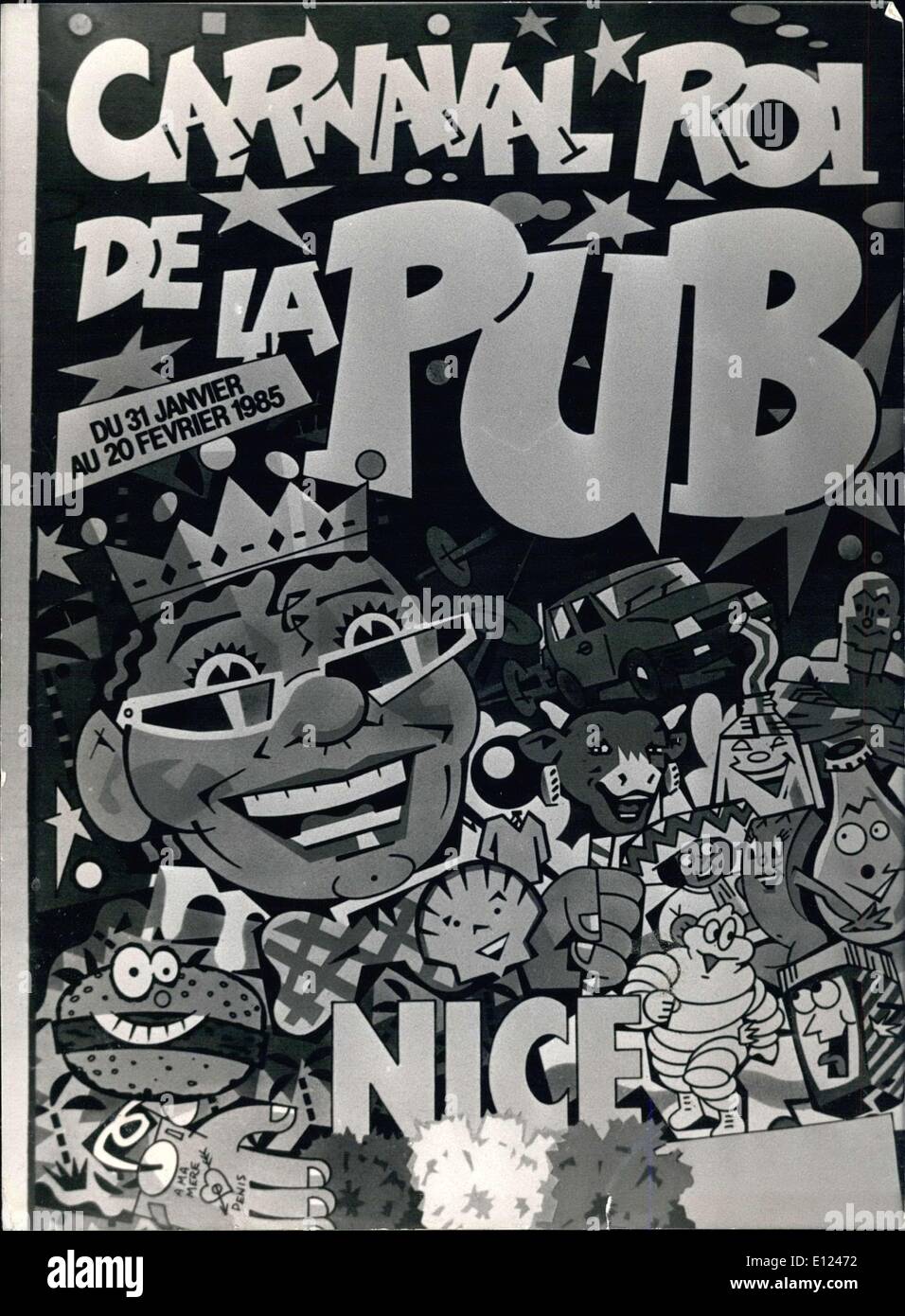 17 septembre 1984 - 101ème Carnaval Nice Royal Banque D'Images