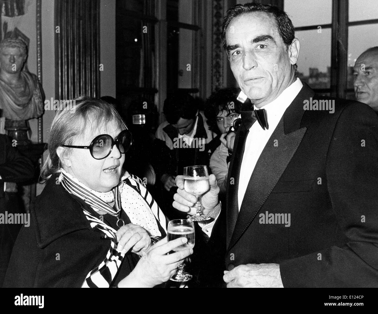 L'actrice italienne Laura Betti avec Vittorio Gassman Banque D'Images