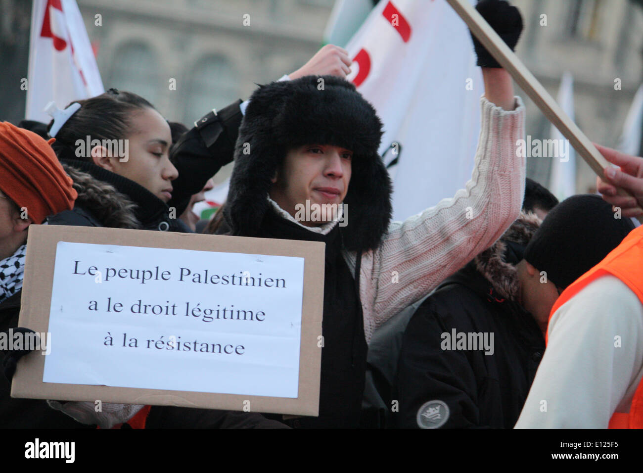 Protestation contre l'occupation israélienne en Palestine, Grenoble, Isère, Rhône-Alpes, France. Banque D'Images