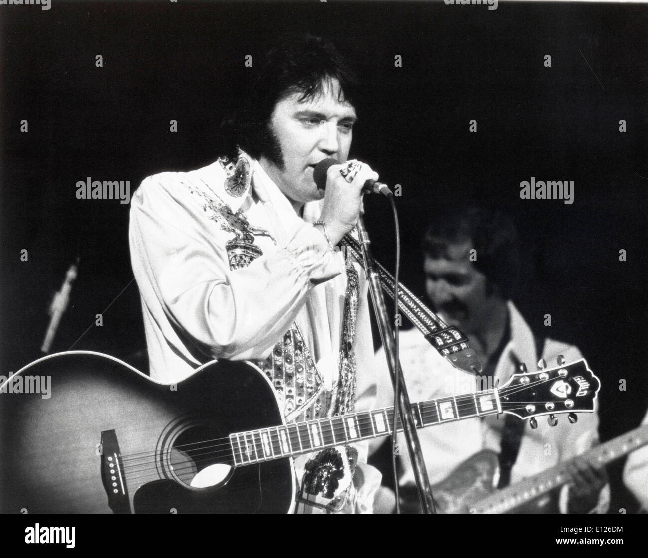 Las Vegas, Nevada, USA - Chanteur ELVIS PRESLEY alias 'Le King' joue live in Las Vegas Banque D'Images