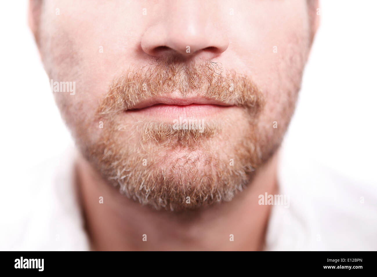 Close-up of a face avec barbe Banque D'Images