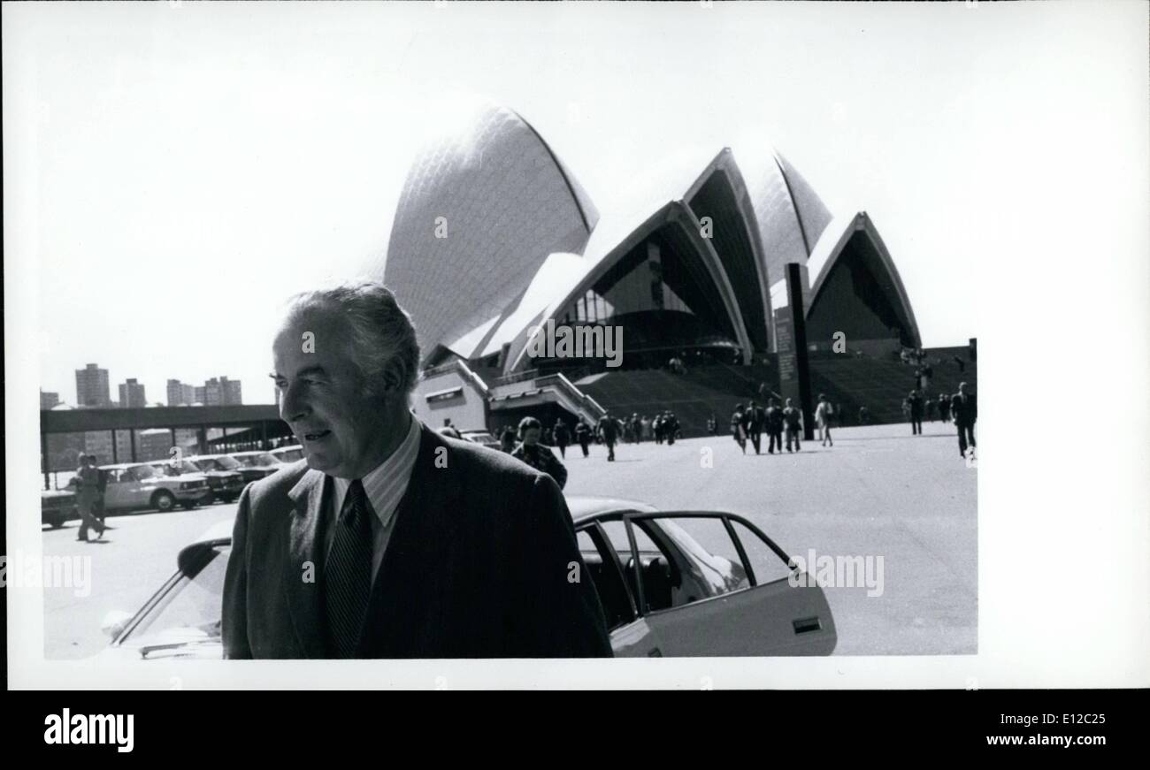 16 déc., 2011 - Le Premier Ministre australien Gough Whitlam, Sydney. Ã octobre' Ëoe75 Banque D'Images