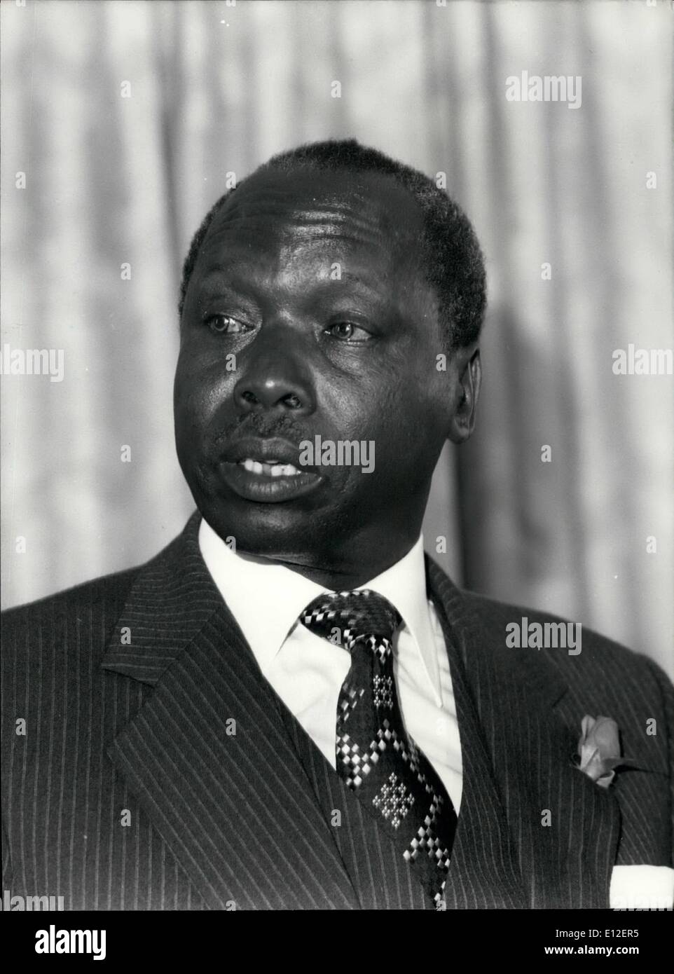 21 décembre 2011 - Daniel Arap Moi, Président du Kenya et commandant en chef des Forces armées. Bandphoto. Banque D'Images