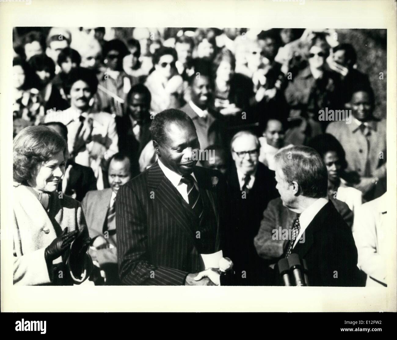 09 janvier 2012 - Modification de la politique de l'Amérique du Sud : Le président Kenyan Daniel Arap Moi a été accueilli par M. et Mme Carter à Washington D.C., en février 1980. À la fin de 1980, la sensibilisation et la préoccupation de l'Amérique pour l'Afrique problème ont été sans précédent dans les annales de ces relations. Banque D'Images