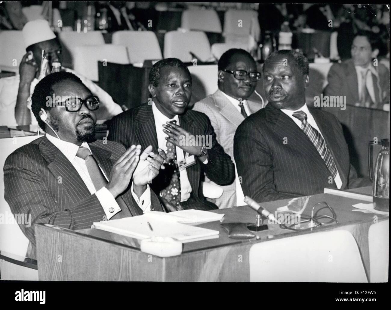 09 janvier 2012 - '''' les dirigeants africains au Sommet de l'OUA à Khartoum. Soudan : Kenyan délégation dirigée par le Vice-Présidium Banque D'Images