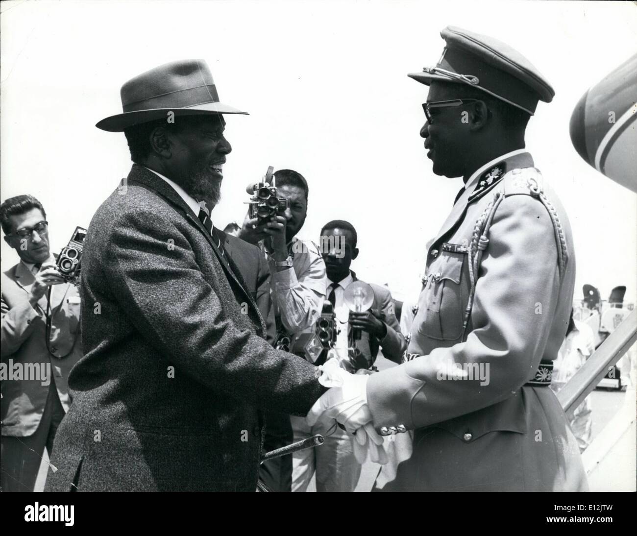 24 février 2012 - général Mobutu avec KenyaÃ¢â€™Président, Kenyatta. Banque D'Images