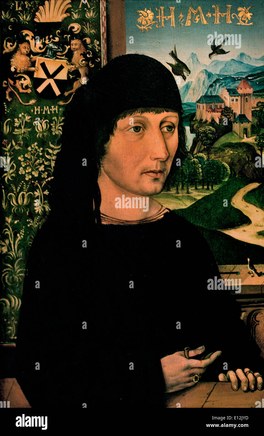 Portrait de Levinus Memminger ca. 1485 Michael Wolgemut Nuremberg 1434-1519 Allemagne Allemagne Banque D'Images