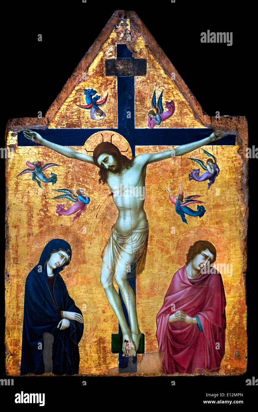 La Crucifixion avec la Vierge, Saint John et les Anges ca. Ugolino di Nerio 1330-35 (Ugolino da Siena) 1317-1349 Italie Italien Banque D'Images