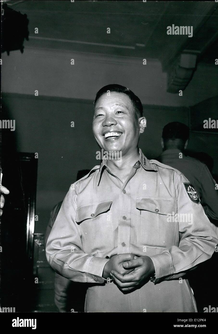 24 février 2012 - Quemoy Hero : général Peng Meng Chi, chef d'état-major général, les Forces armées de la République de Chine ; il a été nommé à ce poste en juin. Le héros qui a défendu Quemoy des communistes. Chi a été une formation universitaire et une formation Académie Militaire. Il est marié et père de cinq fils et une fille, et est âgé de 52 ans. Banque D'Images