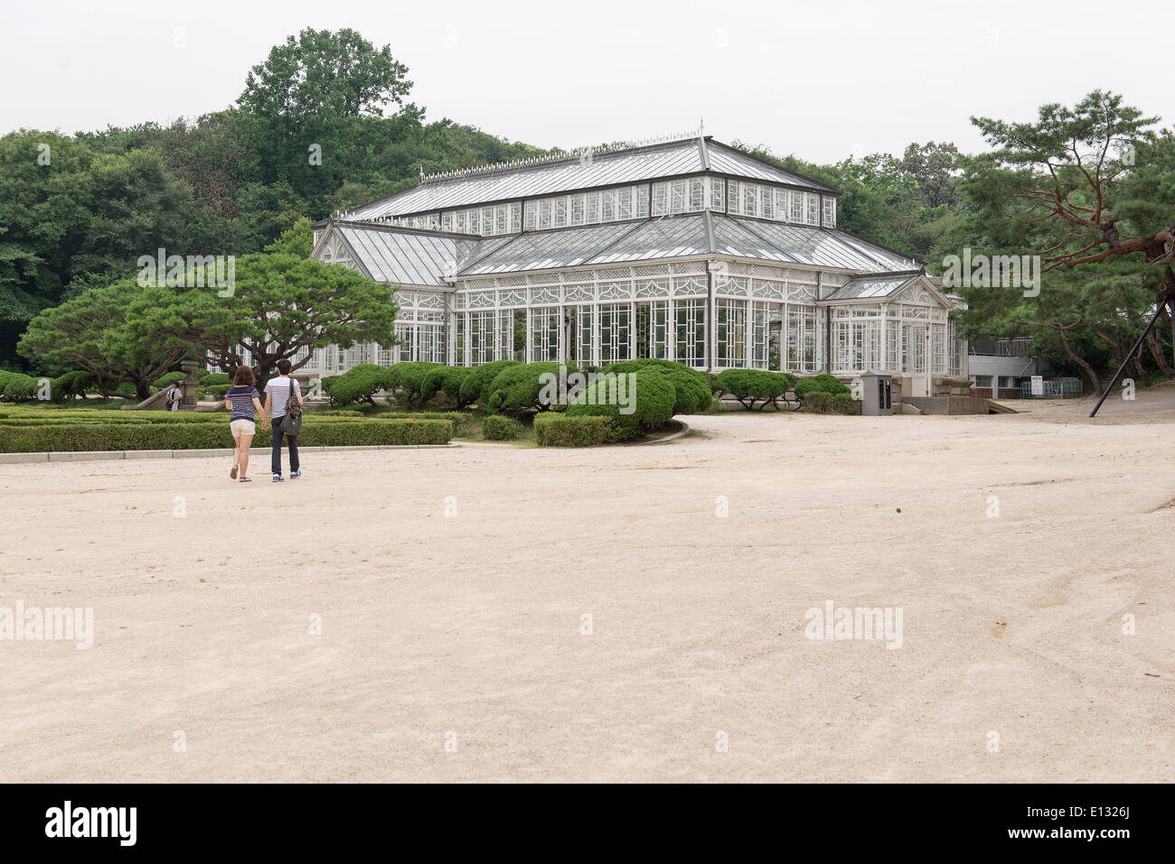 Greenhouse au Palais Changgyeonggung park à Séoul, Corée du Sud Banque D'Images