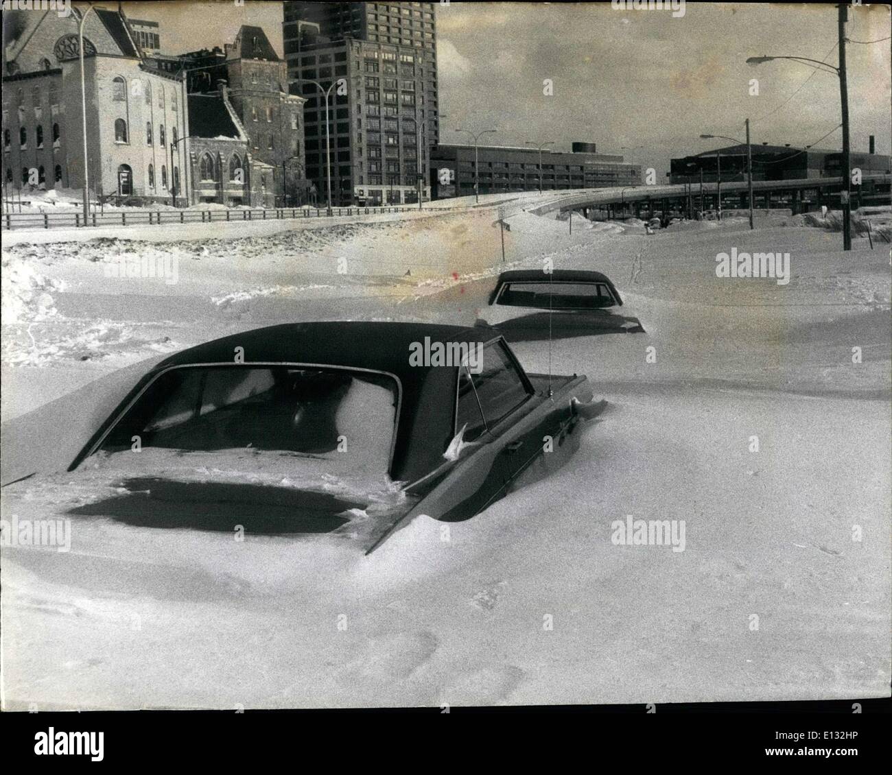 Le 26 février 2012 - Buffalo, N.Y. par la neige. Banque D'Images