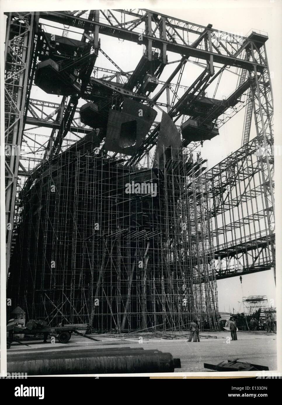 Le 26 février 2012 - Le plus grand pétrolier du monde... sera lancé le Howaldt-Werft Hambourg construction yard le 25 juillet, Banque D'Images