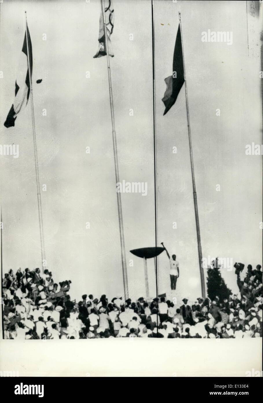 Le 26 février 2012 - Jeux Olympiques de Rome 1960 : Exécution de la torche. Banque D'Images