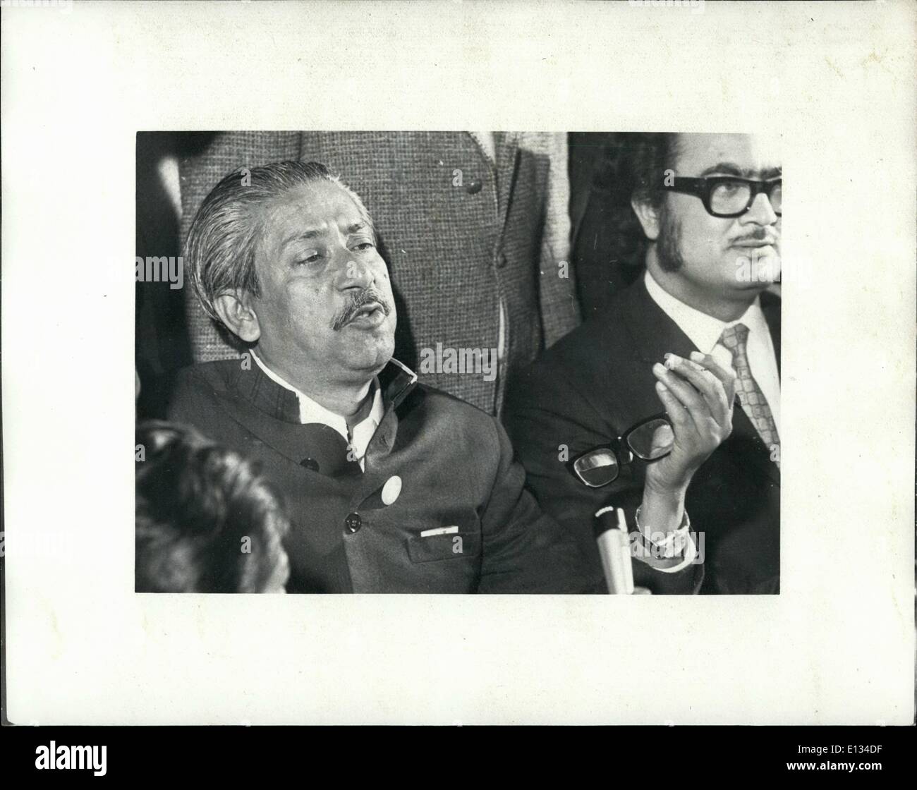 Le 26 février 2012 - Cheikh Mujibur Rahman à la Conférence de Londres, l'hôtel Claridfe. Banque D'Images