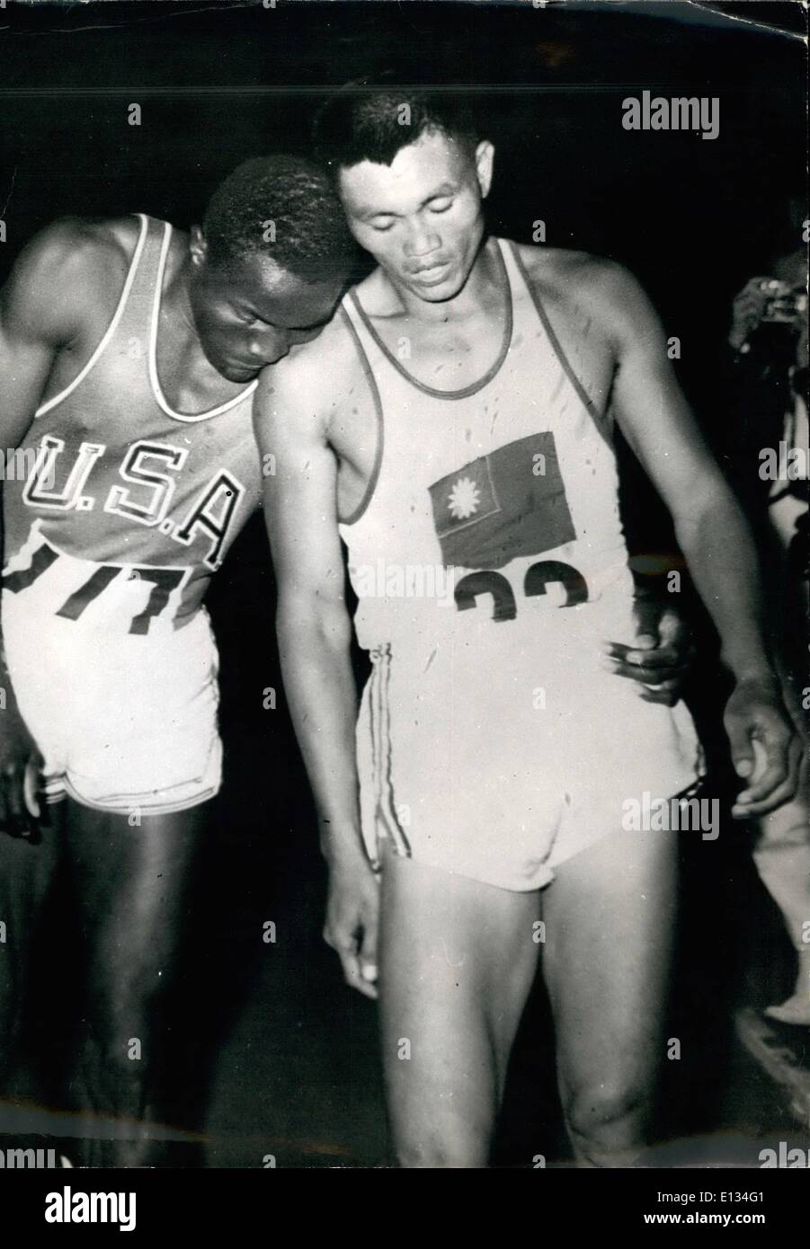 28 févr. 2012 - Jeux Olympiques de Rome 1960 decathlon. Johnson Yang Banque D'Images