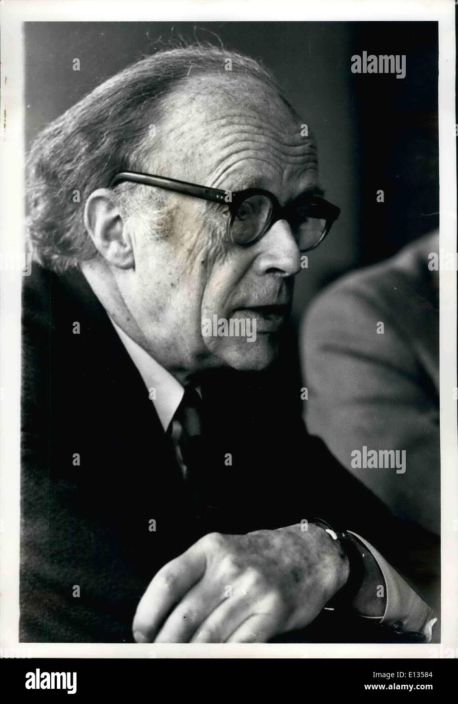 28 févr. 2012 - Le nouveau président irlandais ; photo montre M. Erskine Childers qui est le nouveau président de la République d'Irlande. Banque D'Images