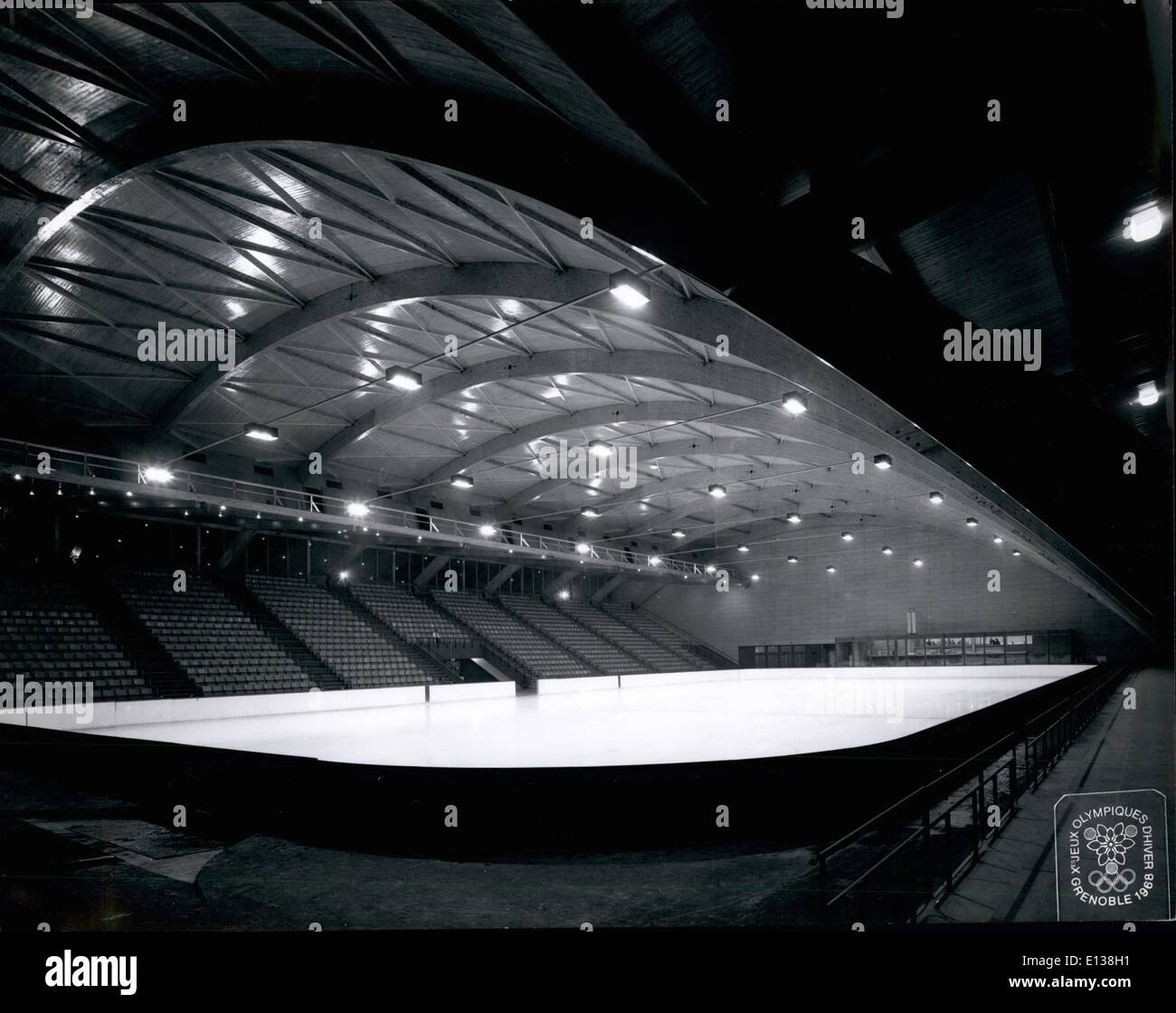 29 février 2012 - Stade de glace Ã¢â€" Grenoble France 1968 Jeux Olympiques Banque D'Images