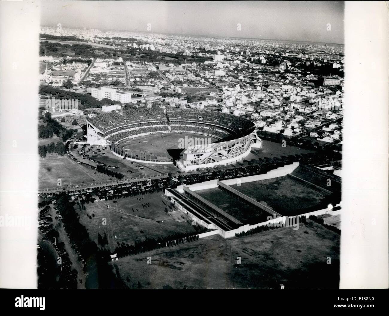 29 février 2012 - LA SCÈNE ARGENTINE : un célèbre stade sportif Le stade de River Plate est utilisée régulièrement pour les grands événements sportifs, et est à l'accès facile au centre de Buenos Aires. Banque D'Images
