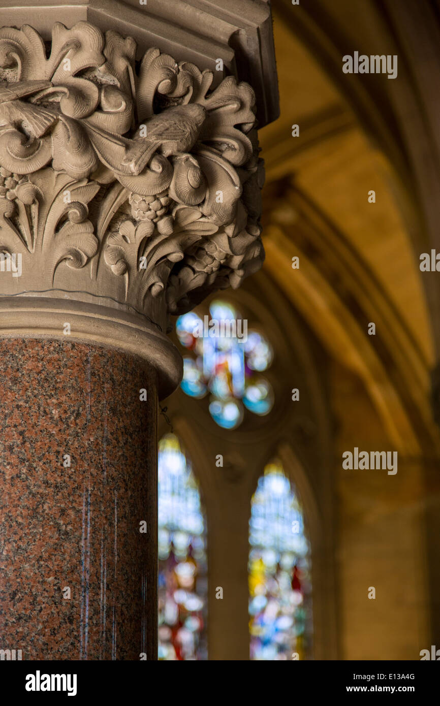 Détail à l'intérieur de l'église Saint Coleman à Cobh, dans le comté de Cork, Irlande Banque D'Images