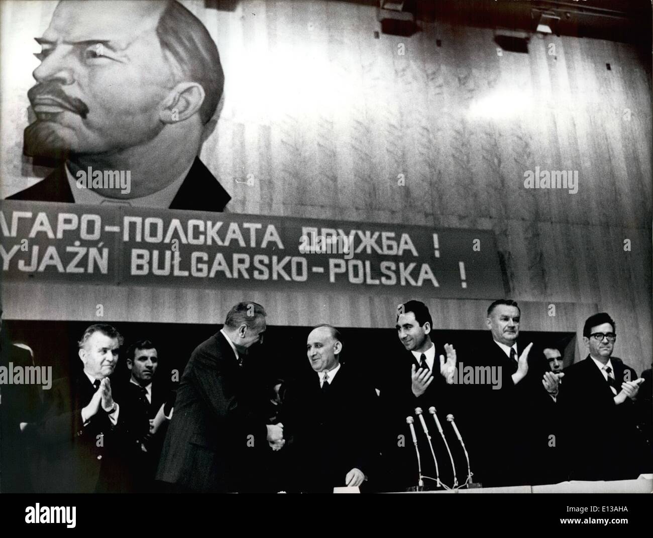 29 février 2012 - Parti polonais et délégation gouvernementale à Sofia - Réunion de l'Bulgarian-Polish l'amitié dans l'Universiada Banque D'Images