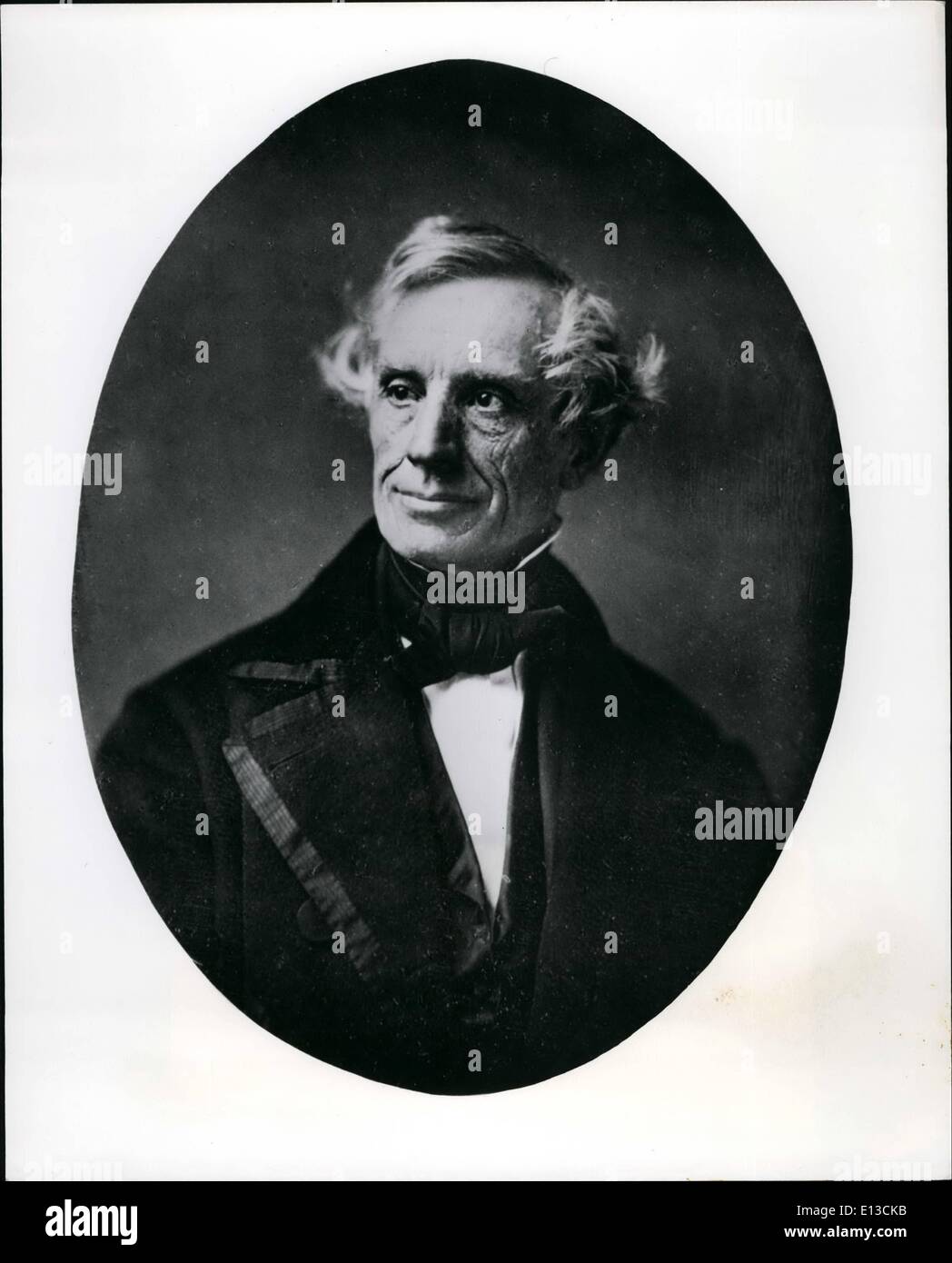 29 février 2012 - Samuel F . B. Morse : Photo de Samuel F.B. Morse, inventeur du télégraphe, prises à l'âge de 59 ans après qu'il a envoyé le premier télégramme en 1844. Banque D'Images