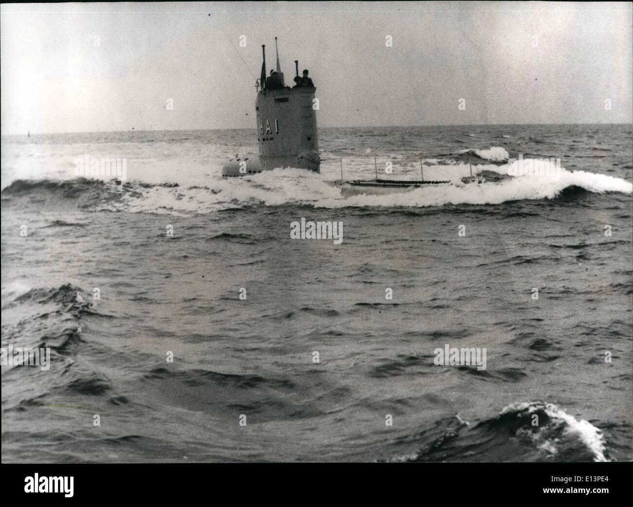 Mar. 22, 2012 - Les puits sous-marins en mer du Nord. Un sous-marin allemand a rapporté aujourd'hui avoir coulés dans la mer du Nord hier Banque D'Images