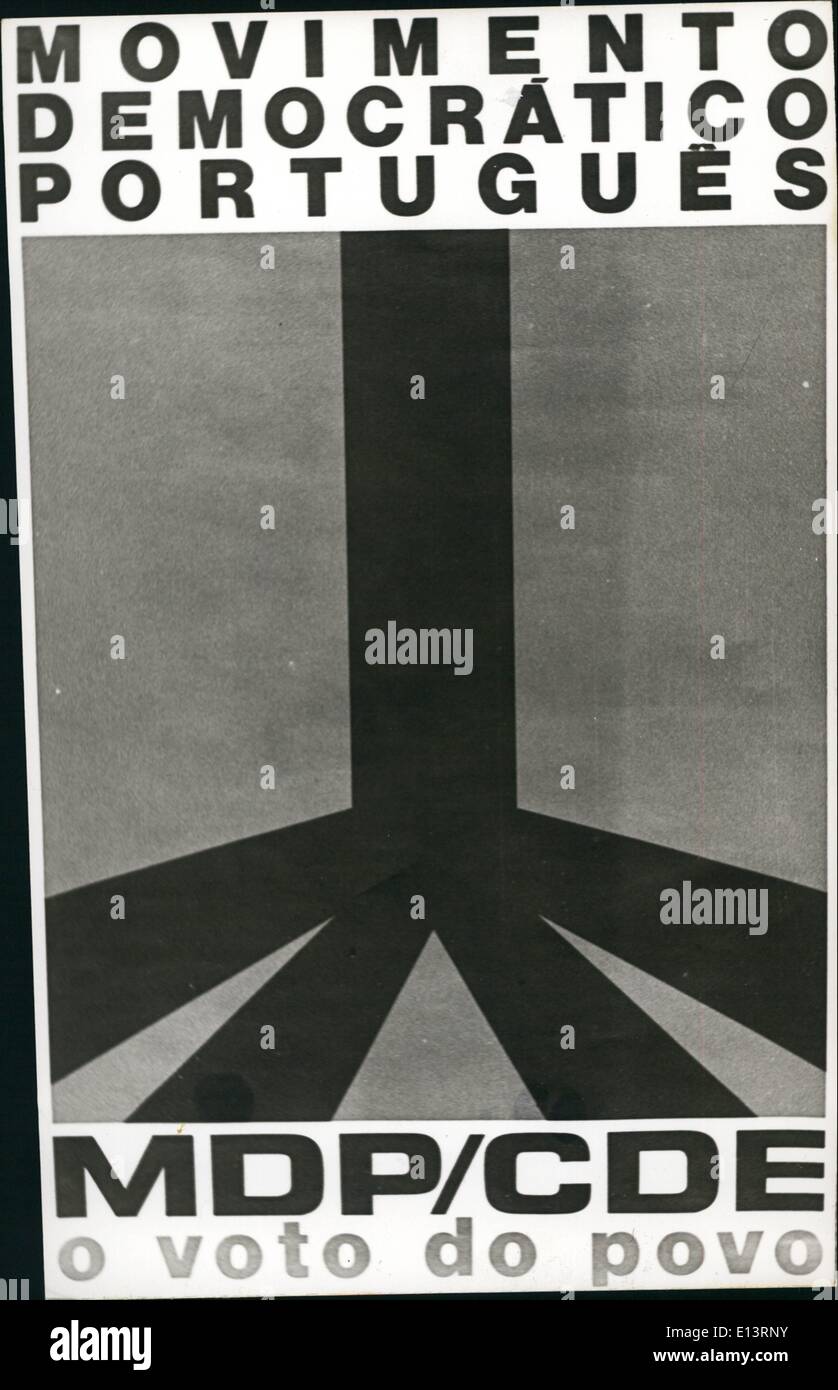 Mar. 27, 2012 - Le Portugal affiche électorale Banque D'Images