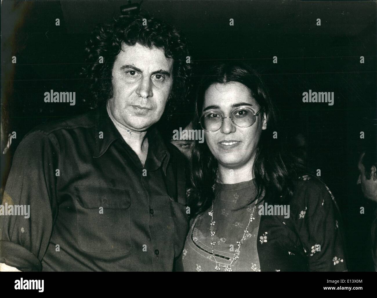 27 mars 2012 - chanteurs grec Mikis Theodorakis & Maria Faranduri Banque D'Images