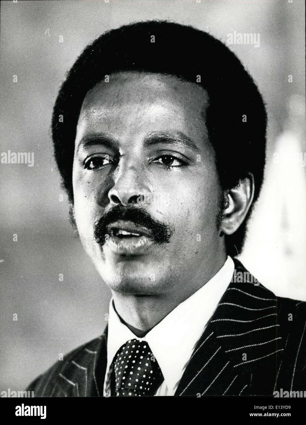 31 mars 2012 - ''Crédits Camerapix'' Hussein A. Qassim. Ministre des ressources minières et de l'eau .Oftens agit comme porte-parole officiel du Gouvernement somalien. Banque D'Images