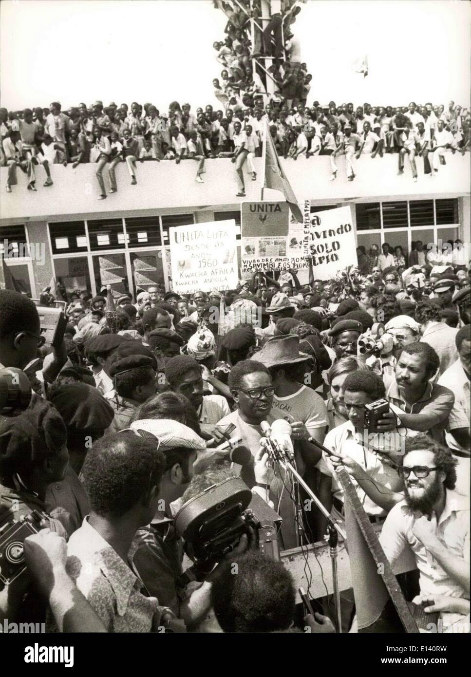 31 mars 2012 - Le Retour de Agostinho Neto dans son pays natal de Agostiho Neto Luanda arrive pictur Banque D'Images