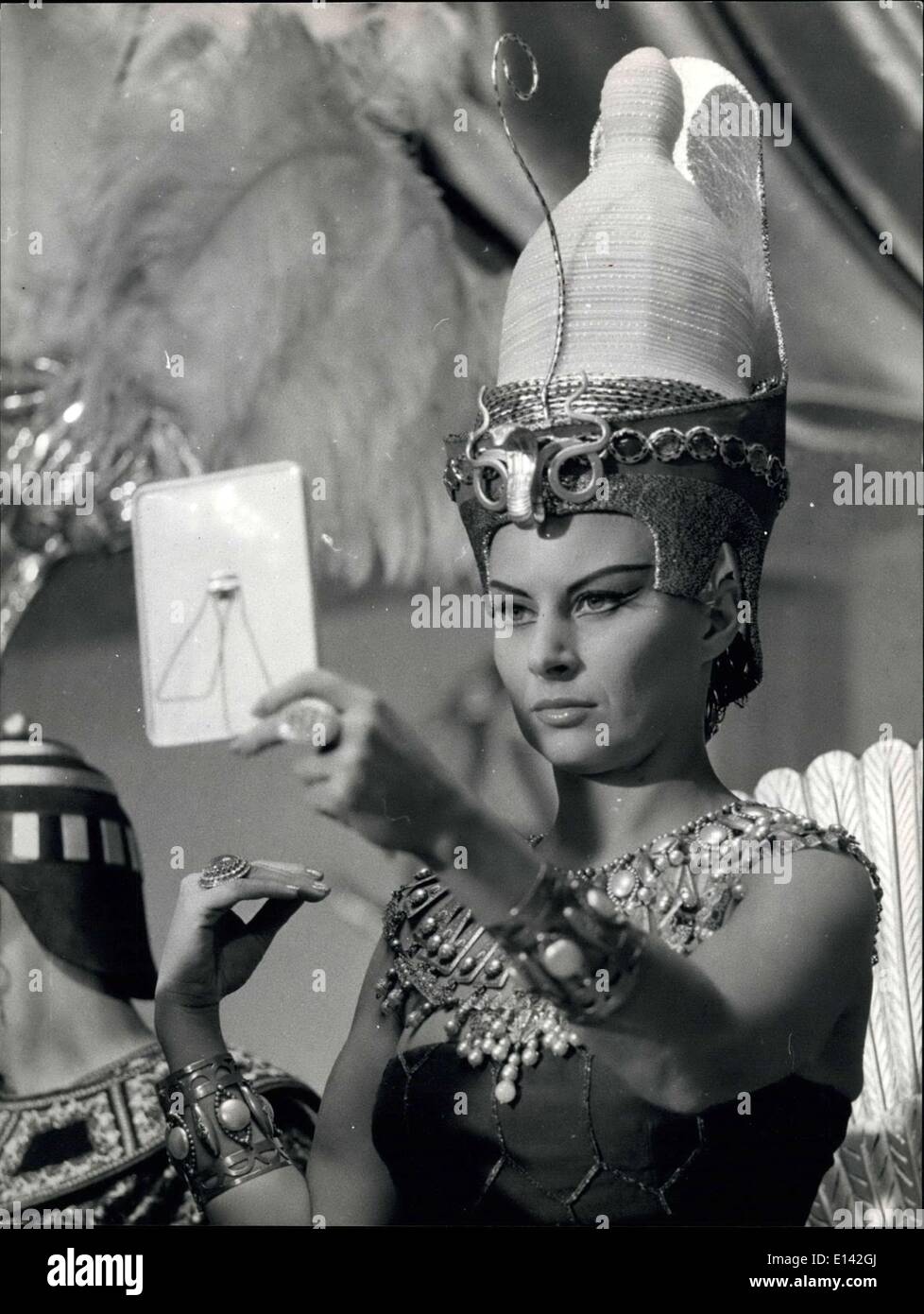 31 mars 2012 - Rome, février 1963 ? De nouveau ?Cléopâtre ? Filmé à Rome ! Cette fois, la célèbre reine d'Égyptiens est le français star Banque D'Images