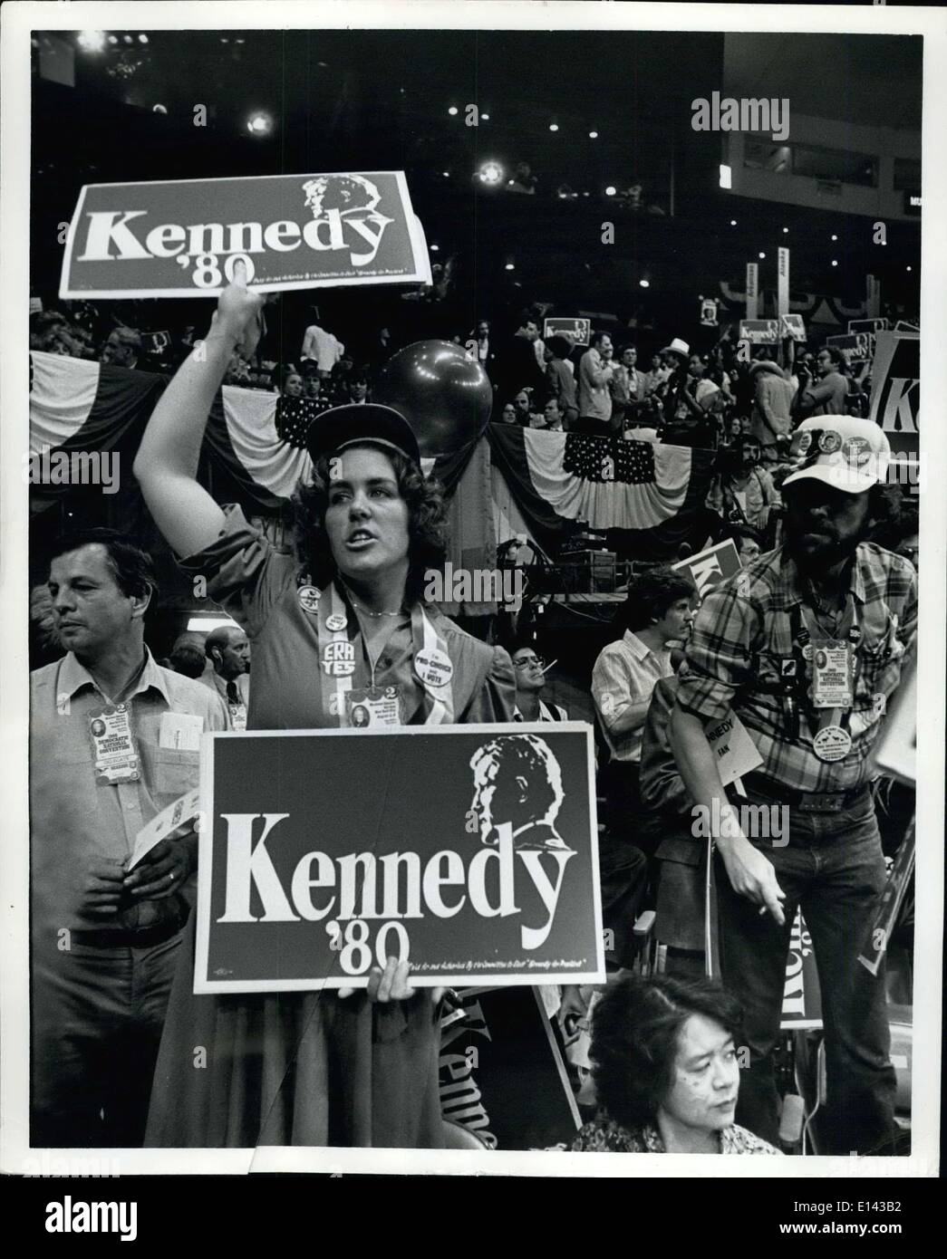 Avril 04, 2012 - juillet 1980, Madison Square Garden. La ville de New York. : la convention démocrate s'est tenue à New York et ils sont présentés à la présidence Carter et vice-président Mondale. Banque D'Images