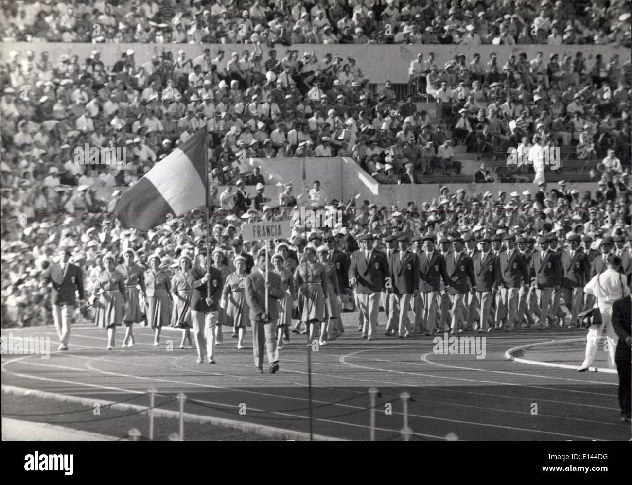 Avril 04, 2012 - Jeux Olympiques de Rome 1960 France Banque D'Images