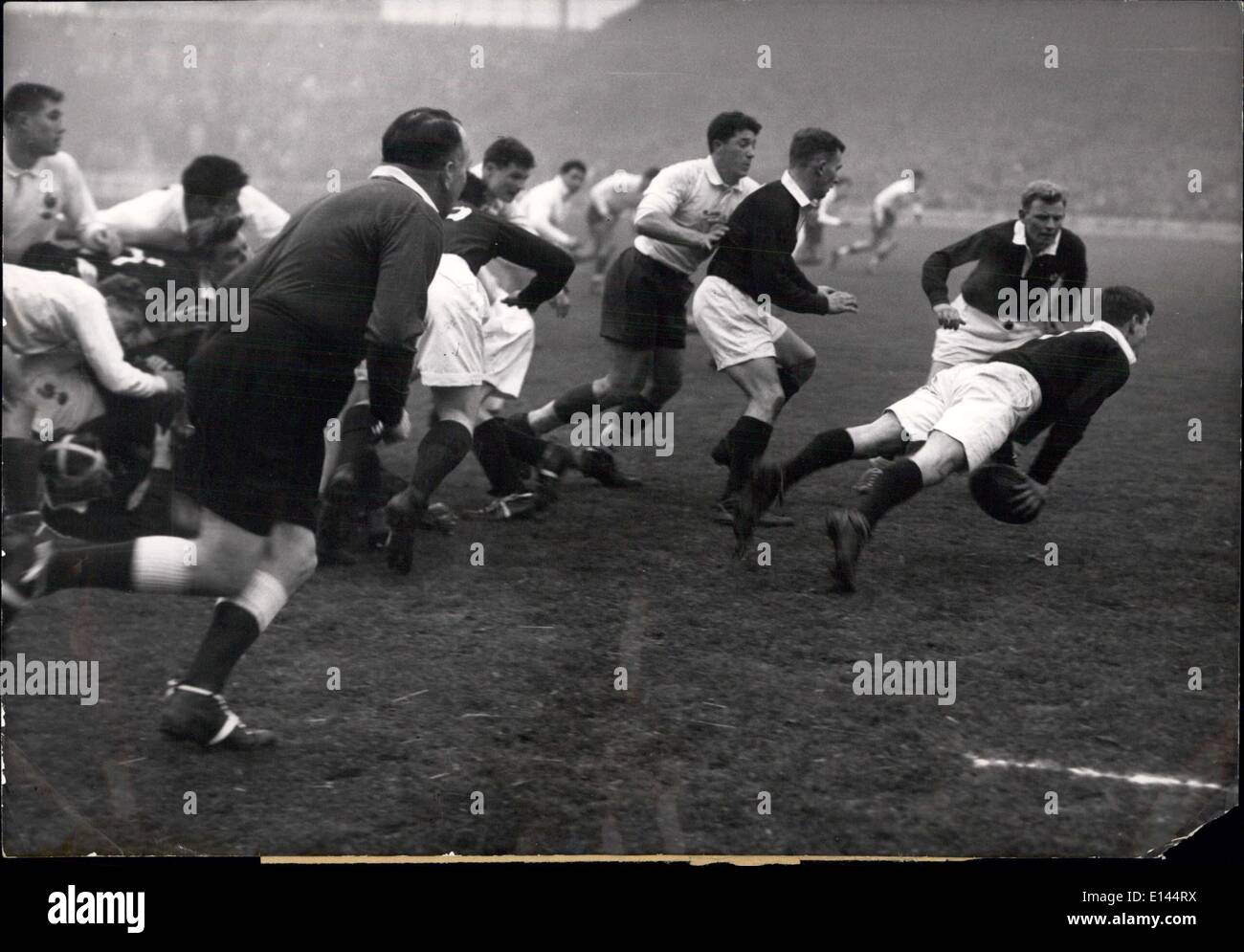 Avril 04, 2012 - match de rugby France contre l'Ecosse à Colombes : Un incident du match de rugby France contre l'Ecosse a joué à Banque D'Images