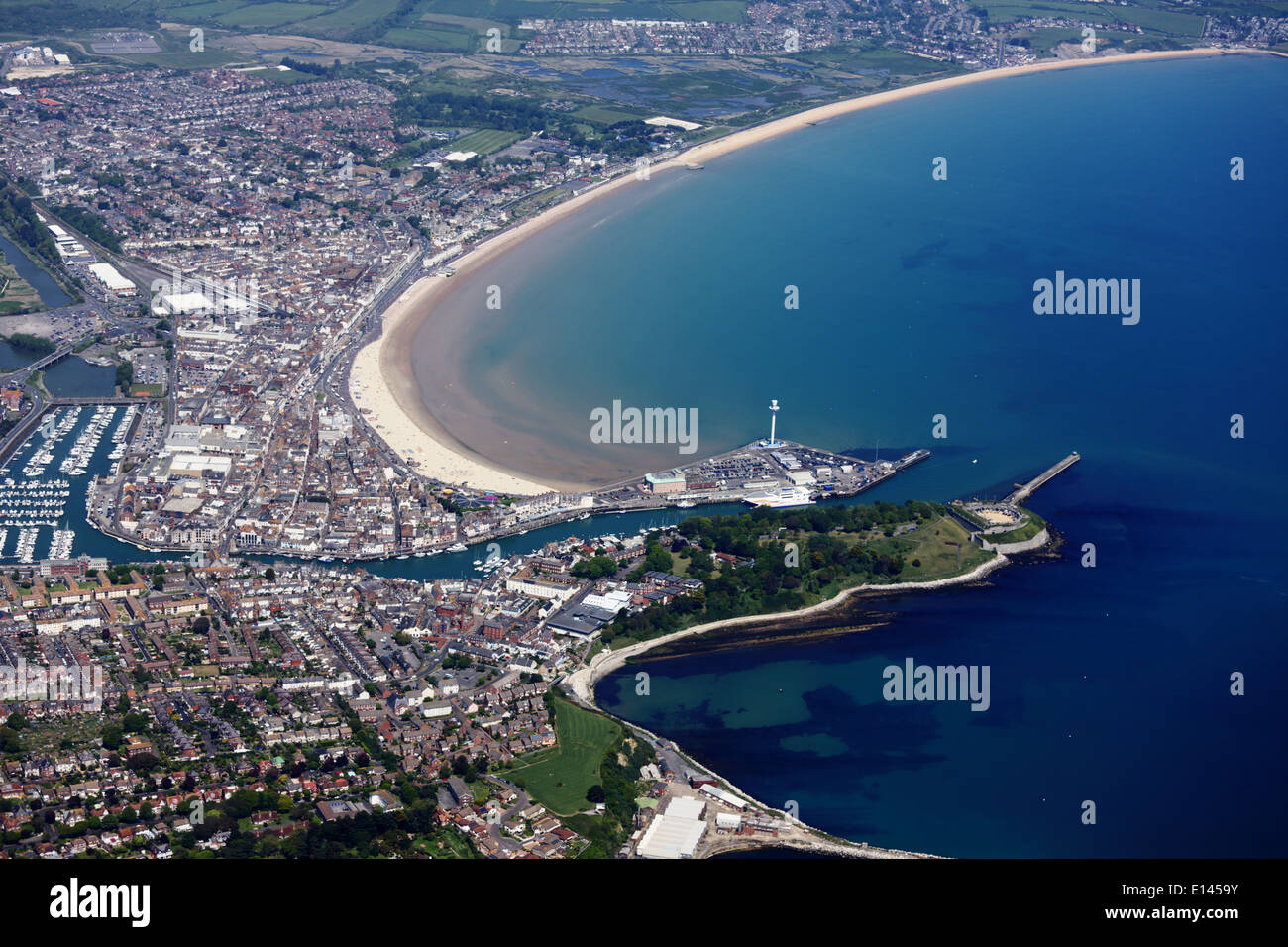 Vue aérienne de Weymouth Banque D'Images