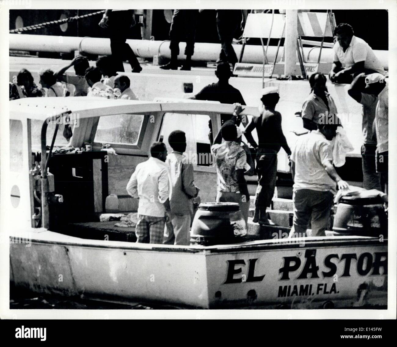 Avril 04, 2012 - les réfugiés cubains arrivant à Key West en Floride Banque D'Images