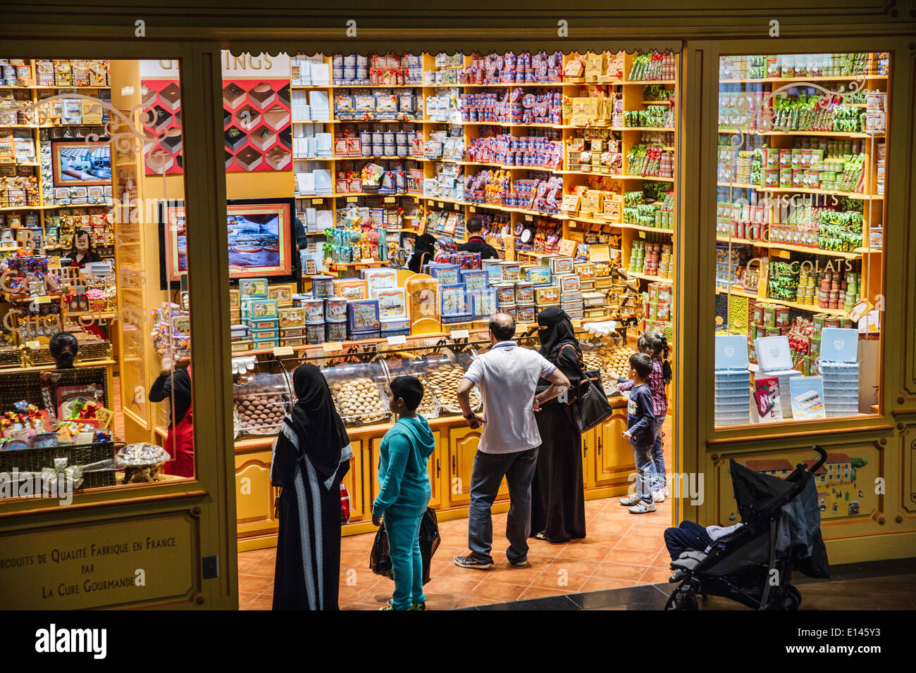 Emirats arabes unis, dubaï, magasin de bonbons à Dubaï Mall Banque D'Images