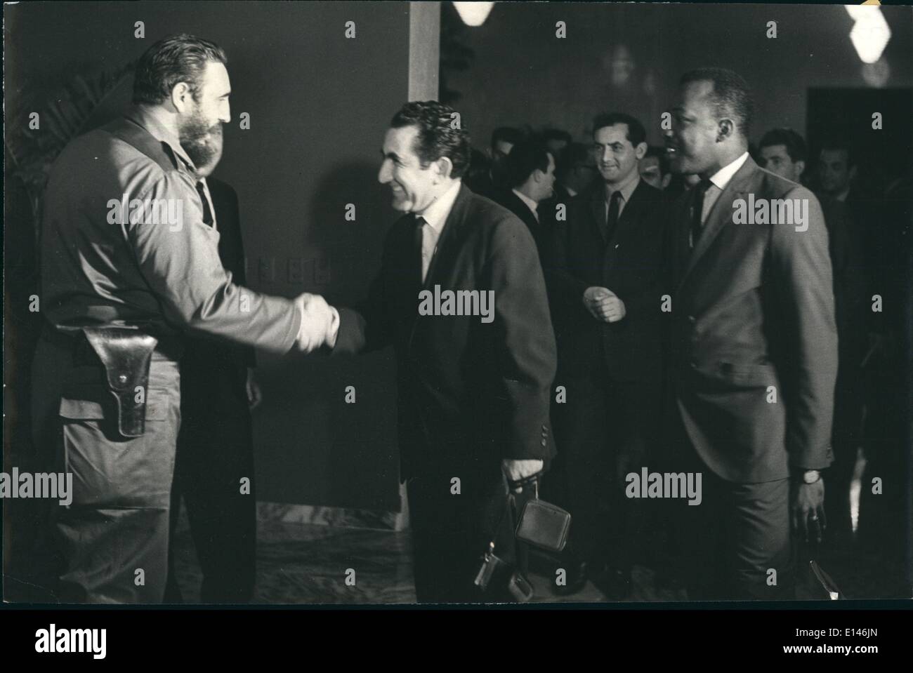 Avril 16, 2012 - Les grands, le peuple cubain Fidel Castro, premier ministre Tigran petrosian, montré un salut champion d'échecs du monde et l'un des Novembre 1966 membres de l'Union soviétique, l'équipe 17e world chess Jeux Olympiques. Banque D'Images