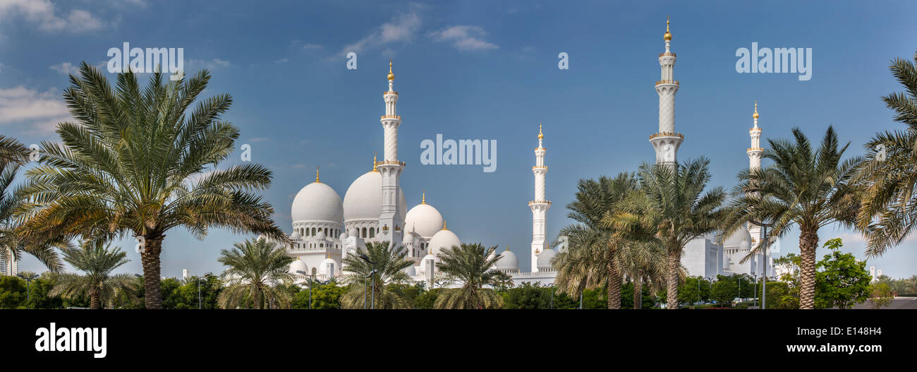 Emirats arabes unis, Abu Dhabi, la Grande Mosquée Sheikh Zayed Banque D'Images