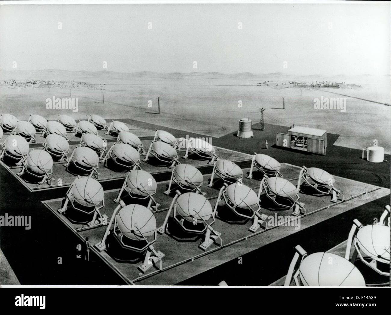 Le 17 avril 2012 - Messerchmitt-Bolkow-Blohm salons nouveaux produits pour utiliser des Solar-Energy : MBB-Trans-Technica, fille du Messerchmitt Bolkow-Blohm GmbH pour le transfert de technologie et la construction d'usines, prête à l'affiche d'une installation solaire à l'occasion de l'exposition-à Séoul/Corée à l'époque du 9 au 24e leurs produits et la gestion de projets dans le domaine de l'énergie solaire Banque D'Images