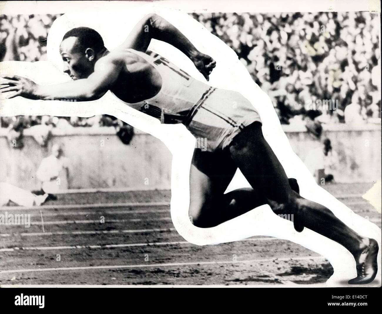 Le 17 avril 2012 - Jesse Owens - Jeux Olympiques 1936. Banque D'Images