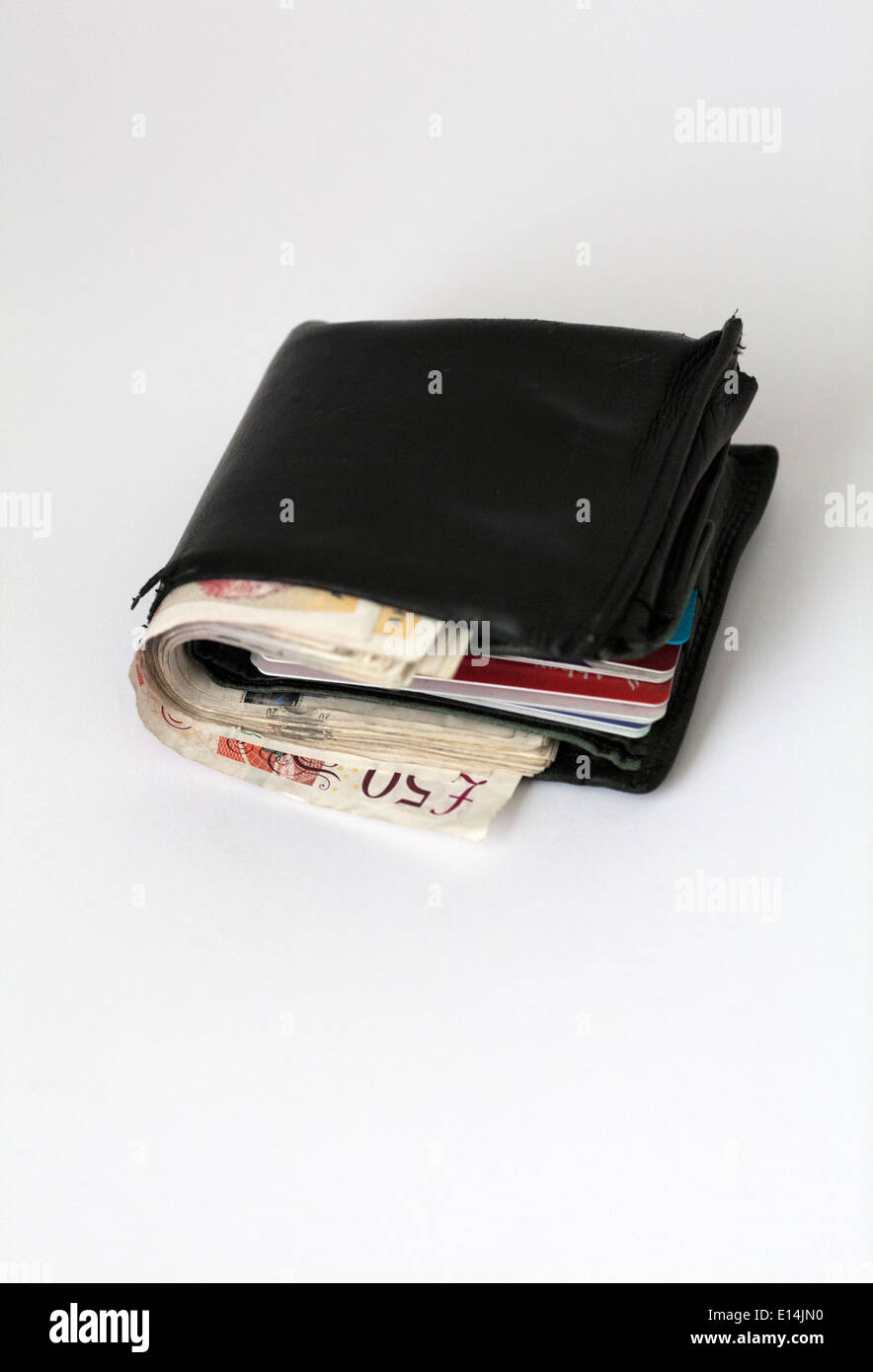 Les fonds en portefeuille avec cartes - UK Banque D'Images