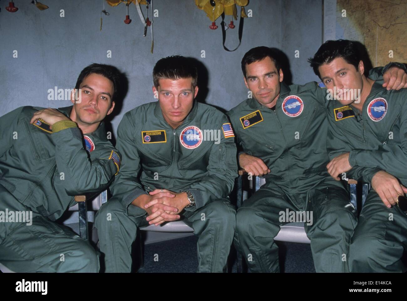 STEVE BURTON avec Tyler Christopher Jay Pickett et Micheal Dietz.Soap Opera Hunks à Fightertown.k10788mb.(Image Crédit : © Milan Ryba/Globe Photos/ZUMAPRESS.com) Banque D'Images