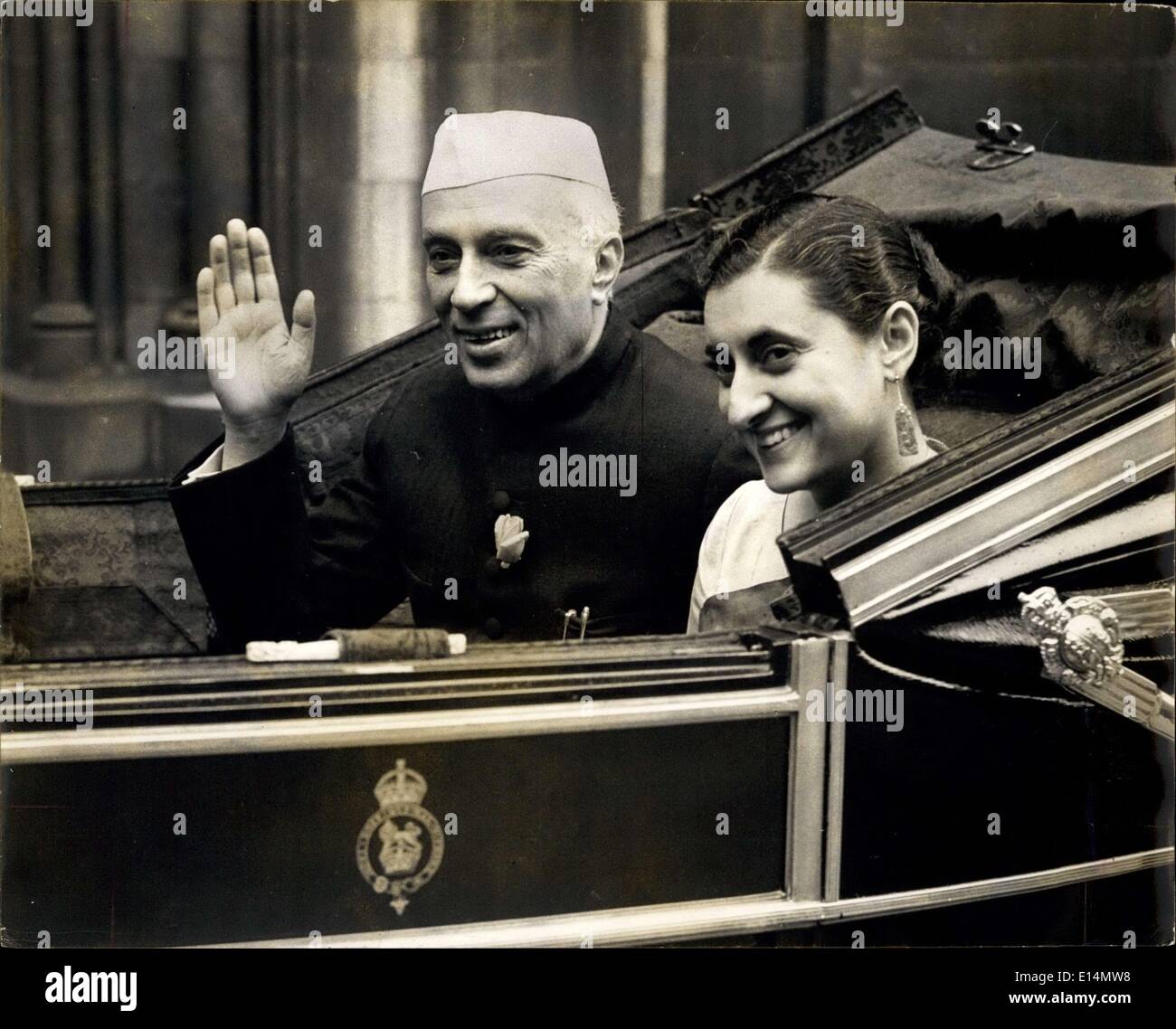 Avril 05, 2012 - ''La liberté de la ville de Londres'' cérémonie... M. Nehru sur chemin de la Guildhall. Une cérémonie a eu Banque D'Images