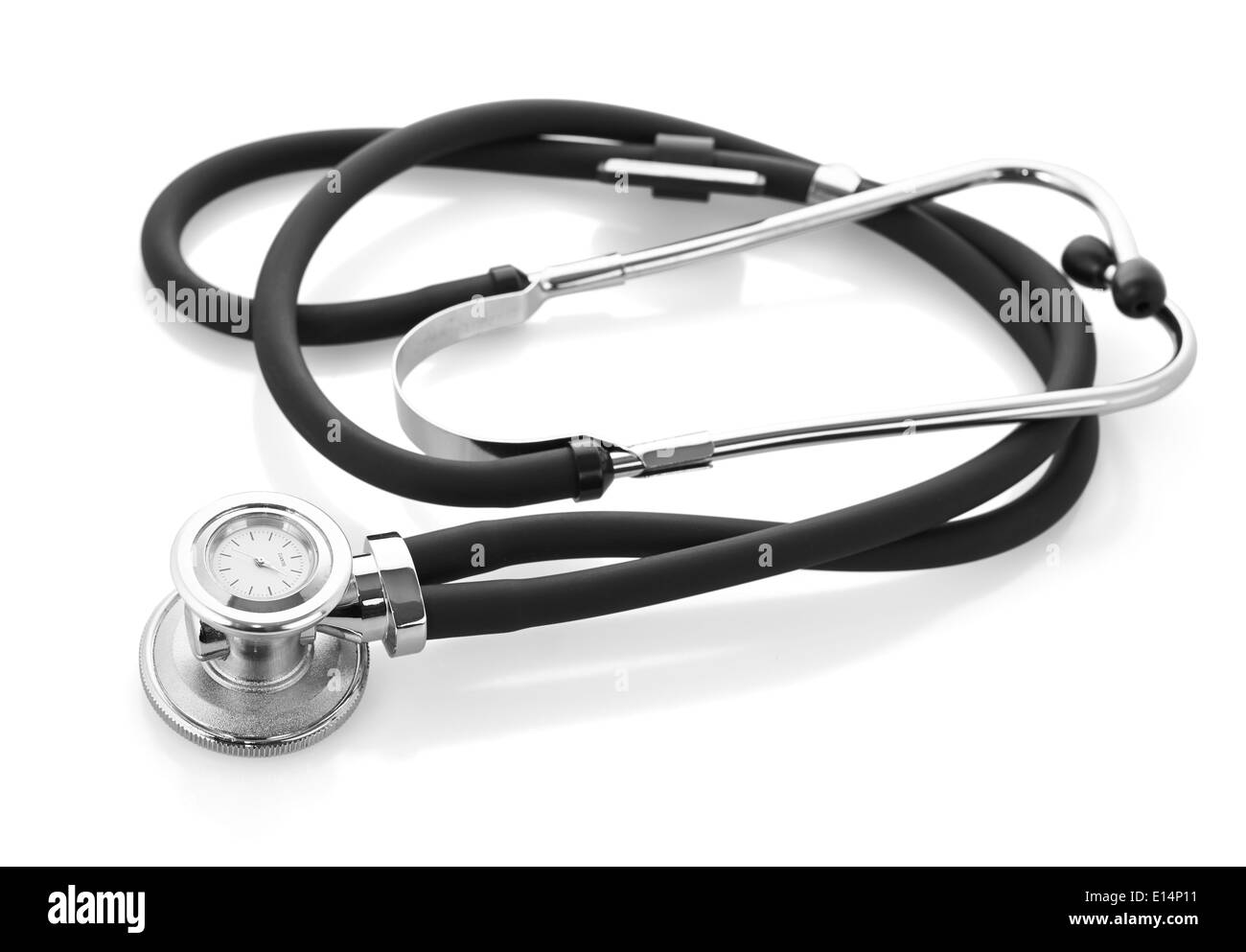 Libre du stéthoscope sur fond blanc Banque D'Images