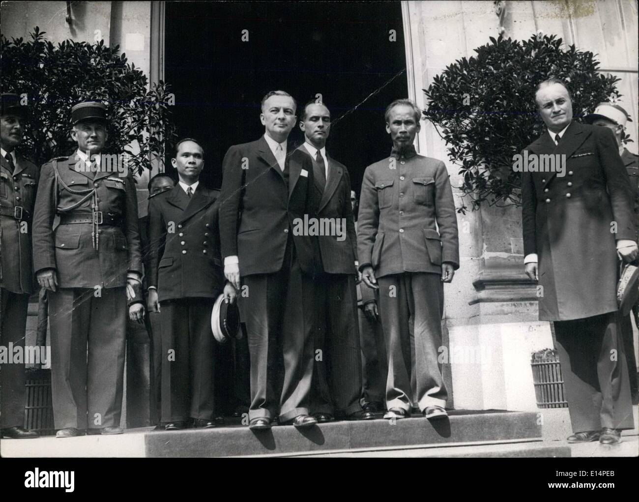 18 avril 2012 - M. Bijault reçoit le Ho Chi Minh Paris 1946 Banque D'Images