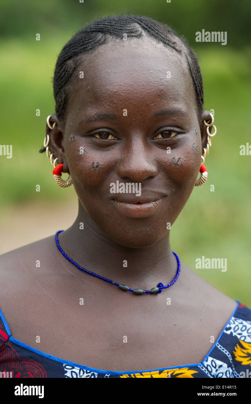 Femme peul, la Gambie Banque D'Images