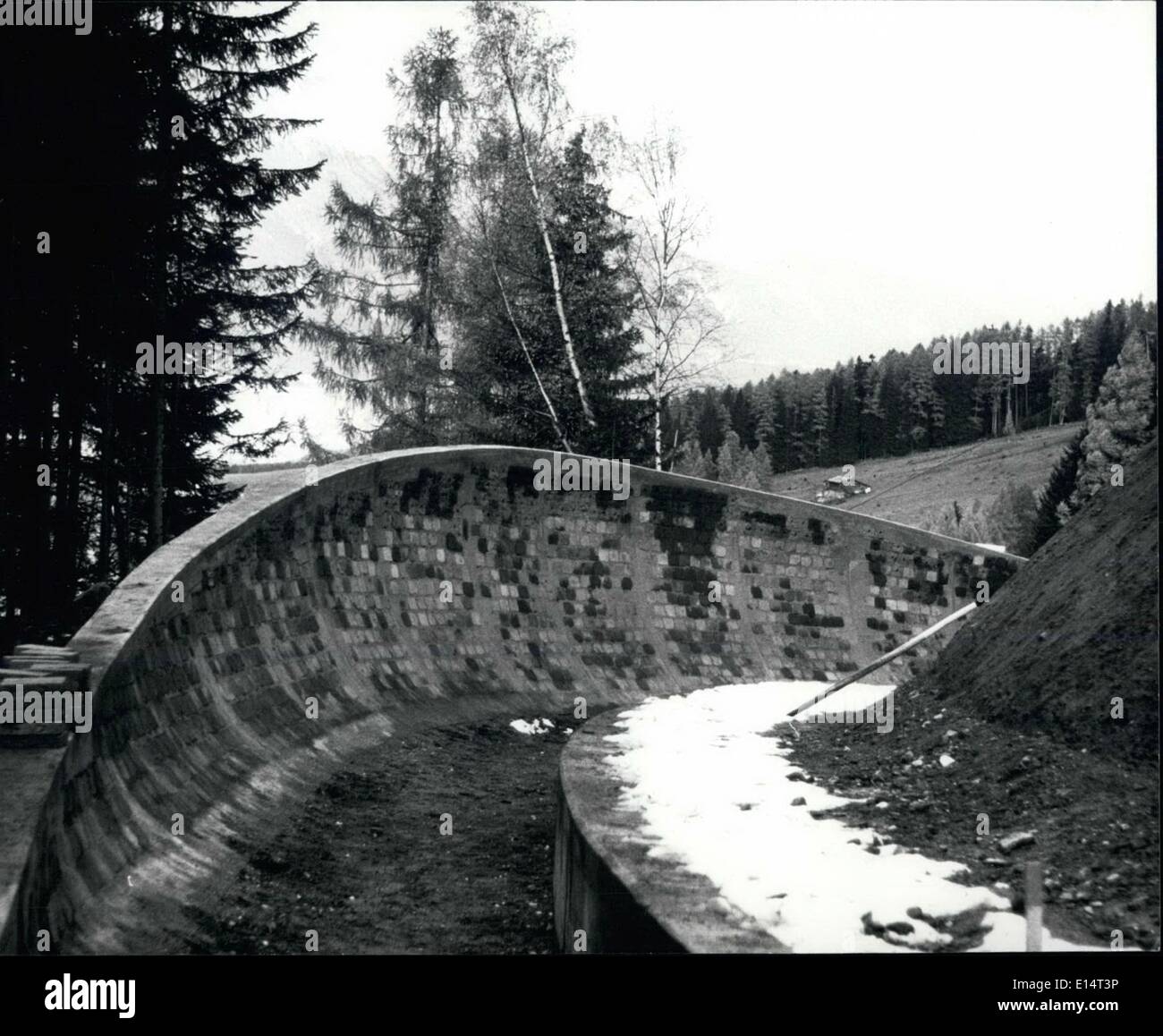 18 avril 2012 - Jeux Olympiques d'hiver 1964 Innsbruck -. Le Bobsleigh Banque D'Images